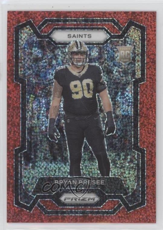 2023 Panini Prizm Rookies Red Sparkle Prizm Bryan Bresee #372 Rookie RC 1a73