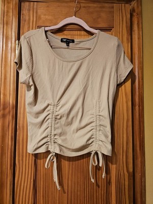 Ymi Collections Srunchy Beige Crop Top Size Large