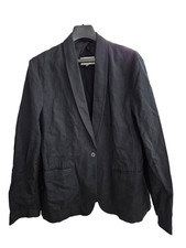 Giacca Maison Martin Margiela nera sfoderata misto lino IT 50 (L) over.