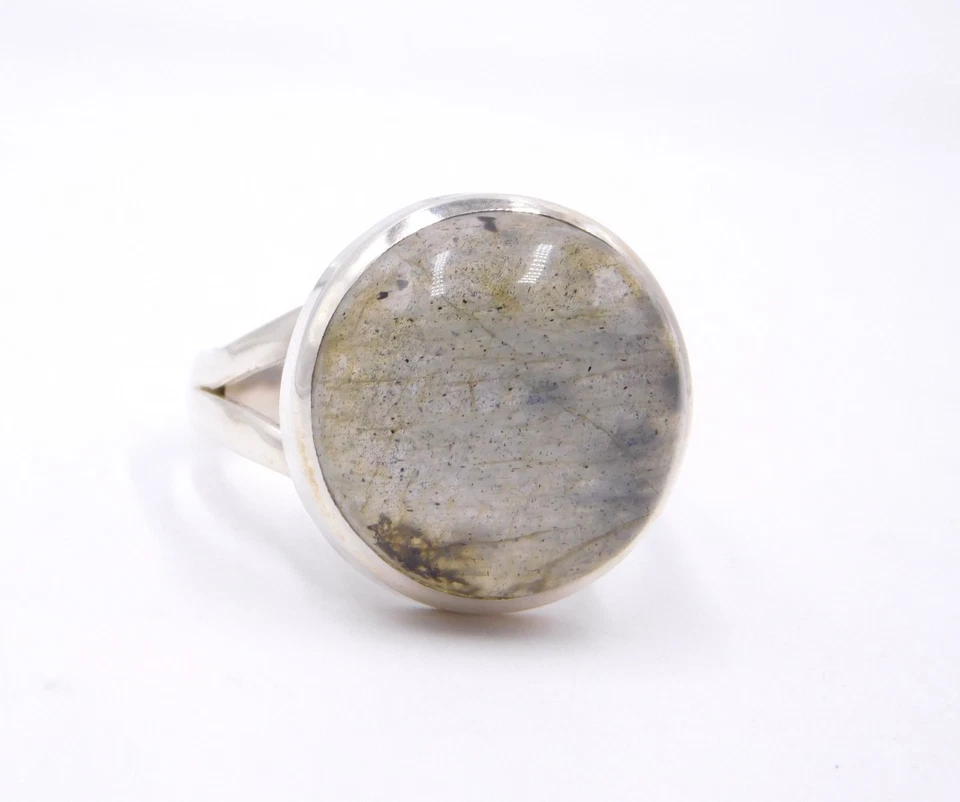 5.47 Gm 925 Sterling Silver Natural Labradorite Cab Gemstone Ring Size-7.75 US - Image 2 of 4