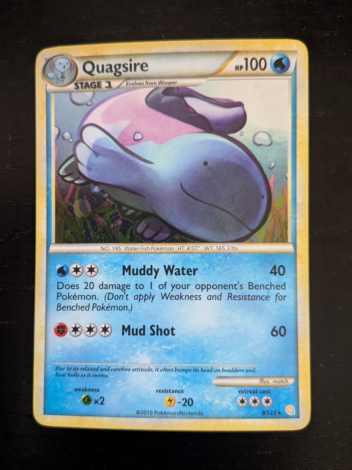 Quagsire Holo HGSS Base Set 9/123 Pokemon Card NM