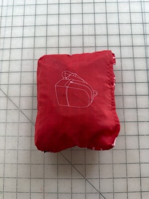 Rare IKEA Knalla Foldable Travel Backpack Red Lightweight Bag Packable