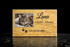 Lapide Commemorativa Premium in Marmo 30×40 cm – Incisione + Fotoceramica