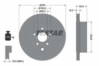 2X Textar Bremsscheibe 92278503 Passend FüR Subaru