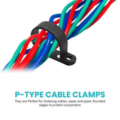 200 PièCes R-Type P-Type Serre-Câbles en Plastique Nylon Fil Clip Assortime5513 - Afbeelding 8 van 8