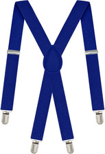 Suspenders for Men - Adjustable X Back Mens Suspenders with 4 Heavy Duty Strong