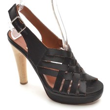Ladies Lanvin Strappy Caged Slingback Pumps 3...