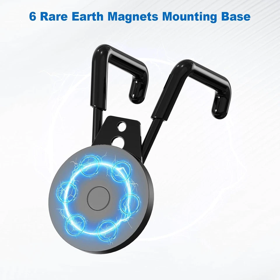 Paquete de 1 ganchos magnéticos grandes de alta resistencia para garaje - herramienta magnética fuerte y utilidad Foto 3 de 4