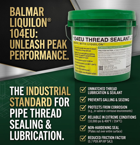 Balmar Liquilon 104EU Pipe Thread Sealant & Lubricant 9lb 10,000 PSI 400ยฐF