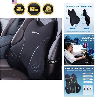 Breathable Lumbar Support Pillow for Car & Truck - Luxury Travel Essential