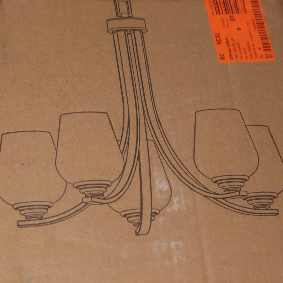 Lámpara de araña Minka Lavery Shyloh 5 luces 300 vatios totales níquel cepillado Foto 4 de 4