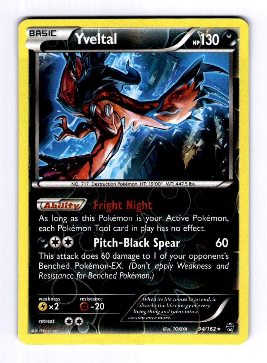 Yveltal XY - BREAKthrough #94 (2015) Reverse Holo NM Pokemon