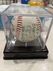 1995 atlanta braves team signed baseball In Display Case