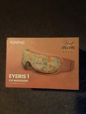 Renpho Eyeris eye massager with bluetooth, heat, Best Mom Ever, floral pattern.
