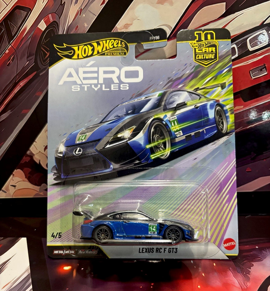 Hot Wheels Car Culture Aéro Styles Lexus RC F GT3 Blue/Black 1:64 ...
