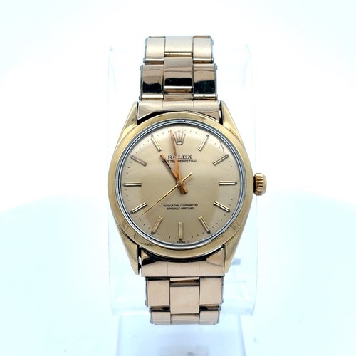 VINTAGE ROLEX OYSTER PERPETUAL 1024 WRISTWATCH 14K Plated 1960...