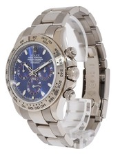 Rolex Daytona Chronograph 18k White Gold Custom Blue Dial 40mm Watch D 116509 3