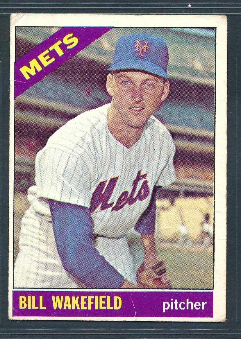 1966 Topps Set Break #443 BILL WAKEFIELD Semi-High #, Mets ~ GOOD creases