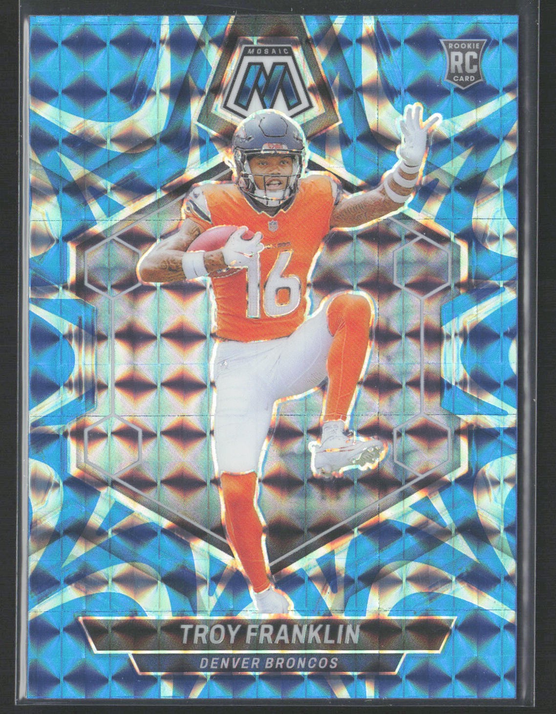 2024 Panini Mosaic #378 TROY FRANKLIN Mosaic Reactive Blue