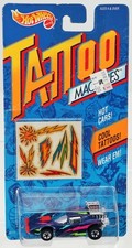 Hot Wheels Lightning Storm Tattoo Machines Series - 3510 NRFP 1992 Blue 1:64