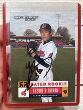 2005 Donruss Rated Rookie Kazuhito Tadano #34 Signed Auto Baseball Card Indians. rookie card picture