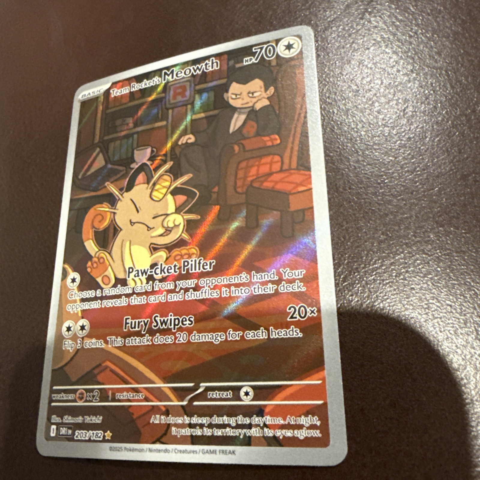 Team Rocket's Meowth 2025 Scarlet & Violet: Destined Rivals #203