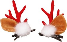 Reindeer Antler Headband for Adults Women - Christmas Deer Ears Headbands with F