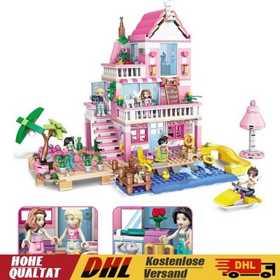 822 Stk Meer Villa Haus Bausteine Bauset Klemmbausteine Modell für Mädche DHL