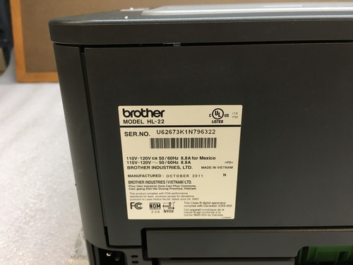 Brother HL-2240D Laser Printer w/ Only 293 Pg Ct & Full Toner - Afbeelding 5 van 9