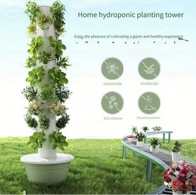 Tower Hydroponics System, Extendable, Indoor/Outdoor, 76.77in x 20.87in, 3pcs