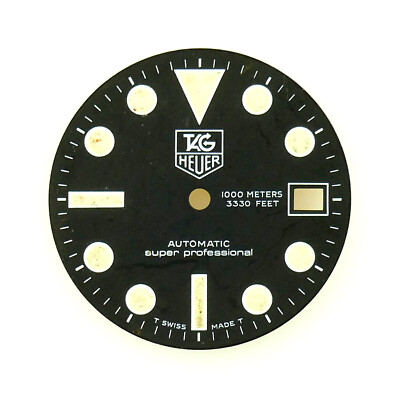 TAG HEUER VERY RARE AUTOMATIC SUPER PROF 1000M BLACK DIAL FOR PARTS OR REPAIRS