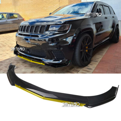 Gloss Black Front Bumper Lip Splitter Kit For Jeep Grand Cherokee SRT – 3-Piece ABS-1276328
