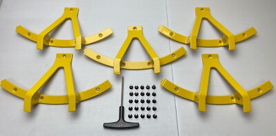 KMC XD Series XD827 Yellow Wheel Inserts 22X10 W/Screws (Set Of 5) 827SS220-YL