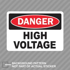 Danger High Voltage Sticker Decal Vinyl warning safety electrical panel box