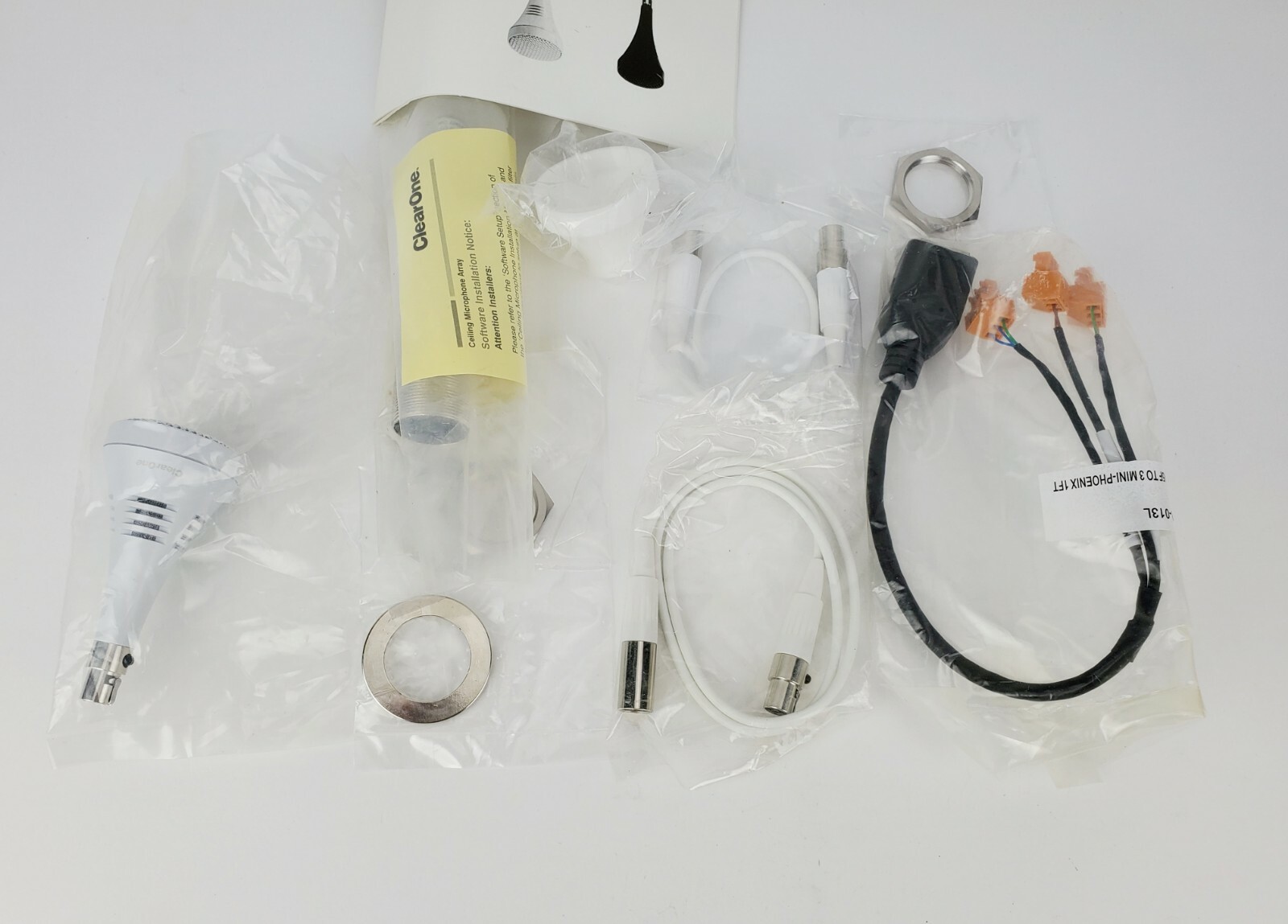 Clearone 910 001 013 W Ceiling Microphone Array Converge Interact