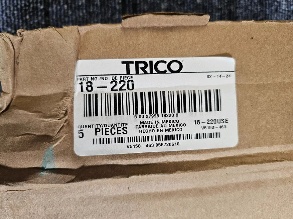 (CANTIDAD 5) Hoja de haz flexible avanzada de 22 pulgadas TRICO Flex para Ford F-53 2011-2021 Foto 2 de 4