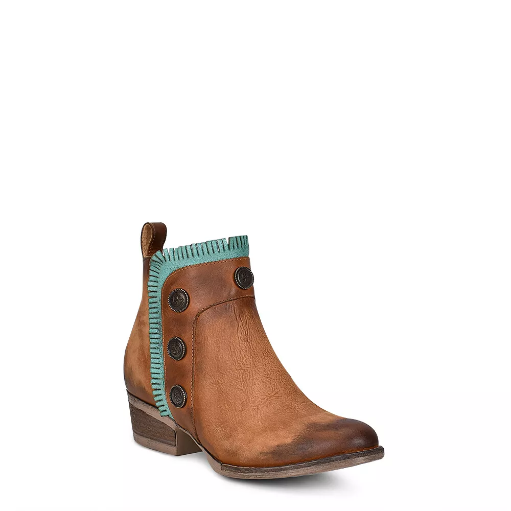 Turquoise fringe booties cheap