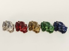 5 pcs Mini Frog Metal Figures Stainless Steel Cute Animal Ornament Colorful New