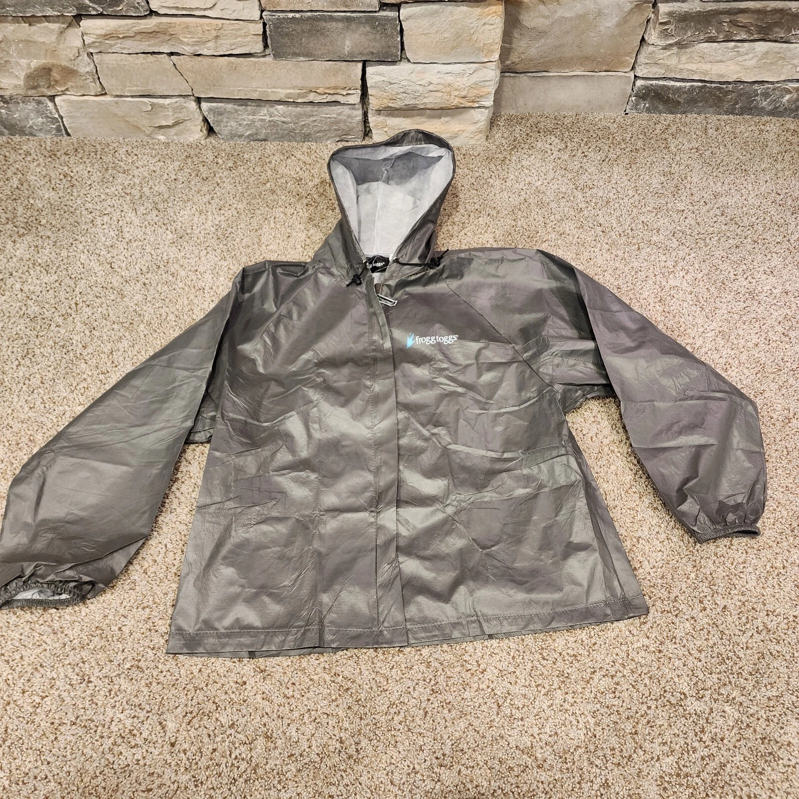 Frogg Toggs Jacket Men's L/XL Outdoor Hunting Fishing Gray Rain