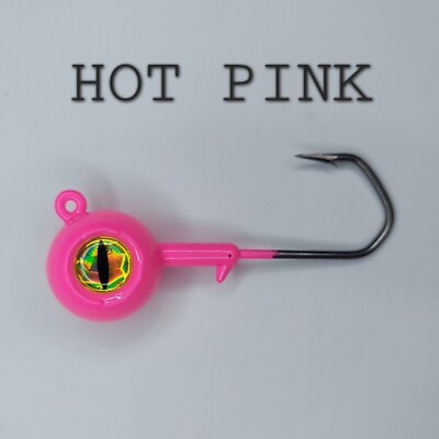 Big Eye Ball Jigs, 3pk , Fluke, Flounder, Striper, Rattle, Gulp jigs, Bluefish