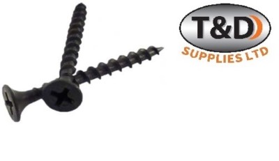 Trockenbauschrauben schwarz Grobgewinde Bugle Head für Bolzenarbeiten Trockenfutterschraube