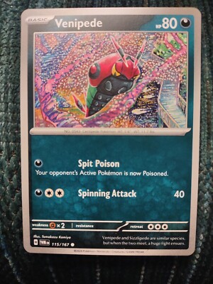 Venipede 115/167 NM / M - Twilight Masquerade Pokemon Card