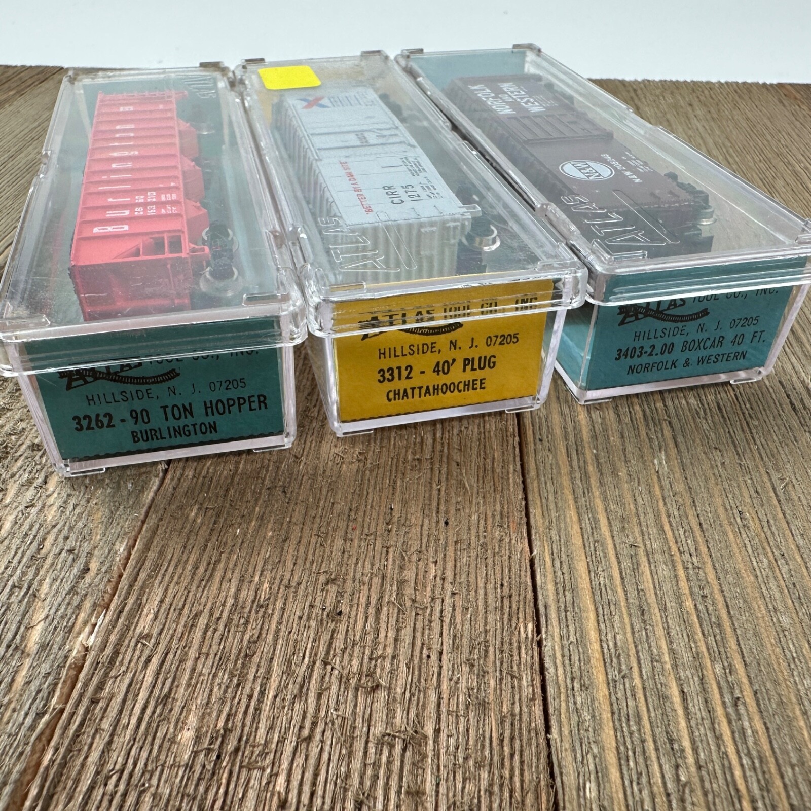 N Scale Train Lot of 3 Atlas N&W, Chattahoochee, and Burlington