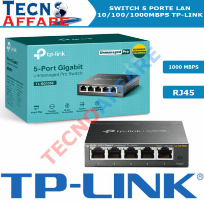 TP-LINK TL-SG105E Easy Smart 10/100/1000Mbps Gigabit Switch 5 Port