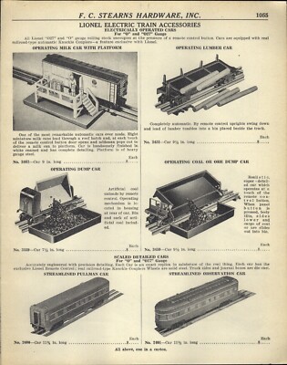 1948 PAPER AD PG Lionel Electric Train Accessories Cars Track - Main Image