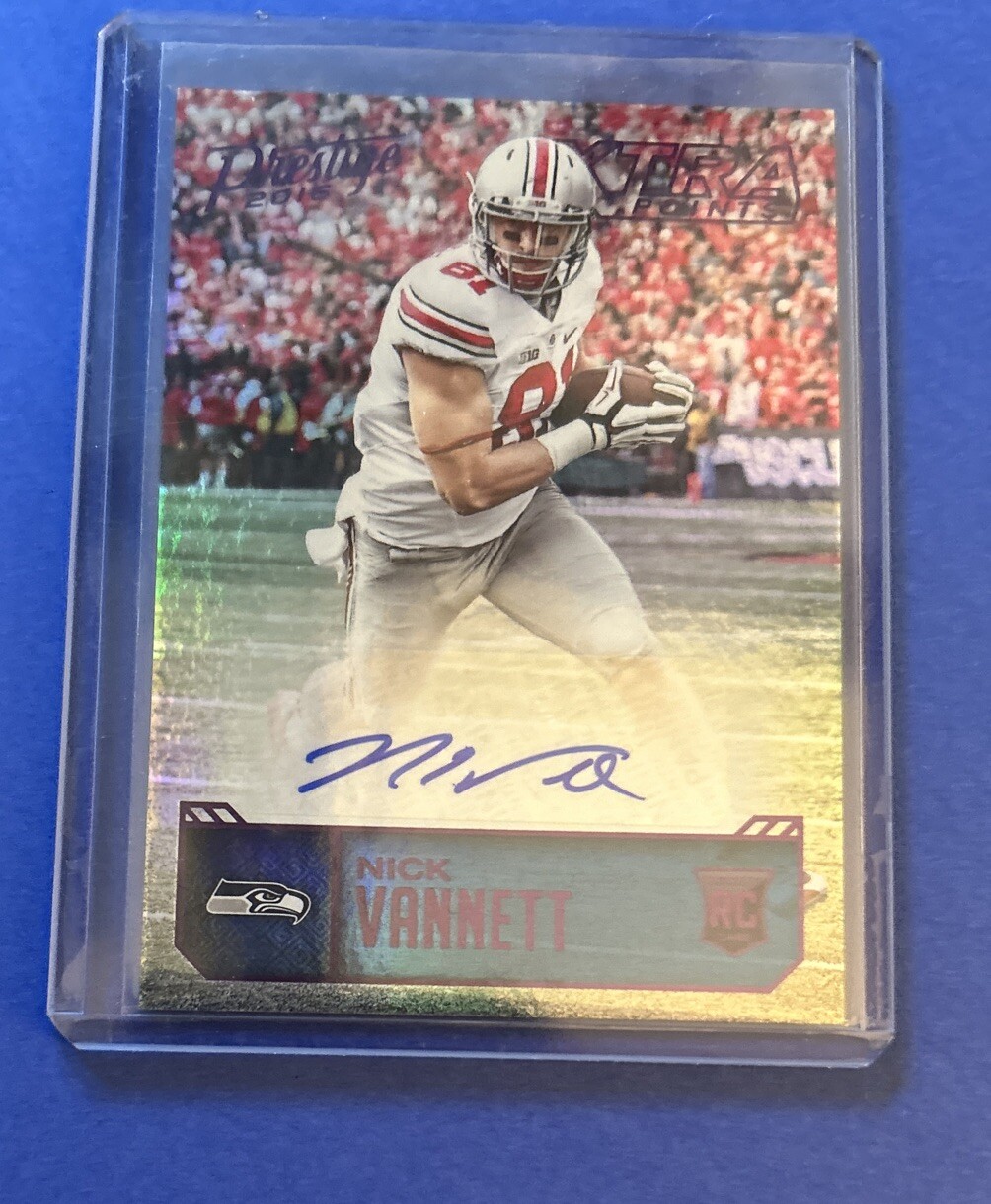Nick Vannett Panini Prestige Rookie Signatures #NV Xtra Points Purple