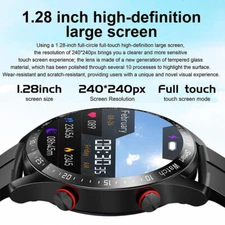 HW20 Smart Watch for Men - Leather Strap Perfect for Daily/Work Use