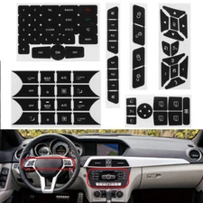 For Mercedes Benz 07-18 Repair Button Door Steering A/C Window Radio Sticker Set