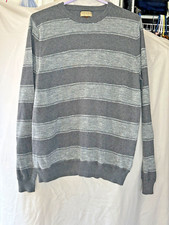 SONOMA. Mens Gray striped,Crew neck Sweater L