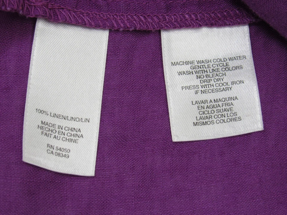 Camisa Jones New York Collection 100 % lino con botones para mujer 10 [busto de 40 pulgadas 25L] Foto 4 de 4